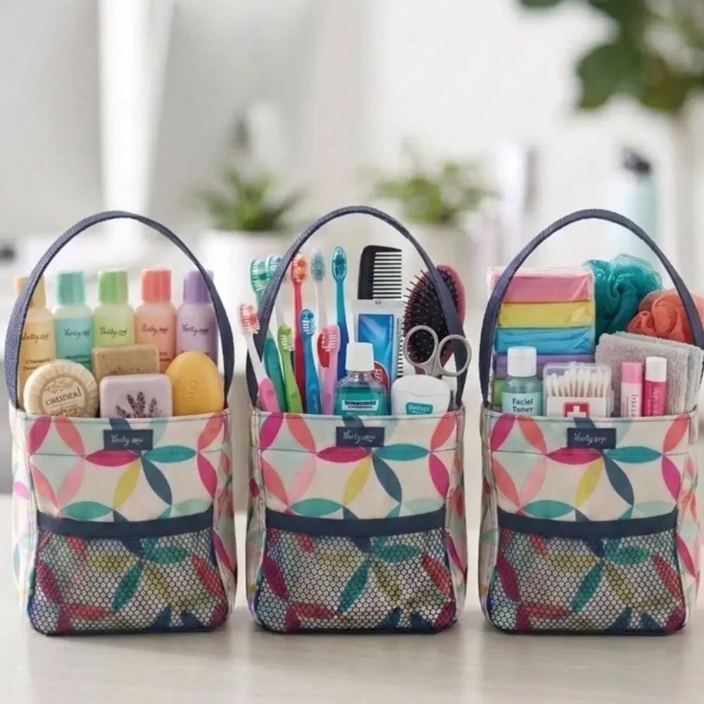 Thirty-One Littles Carry-All Caddy Geometric Print Organizer Tote